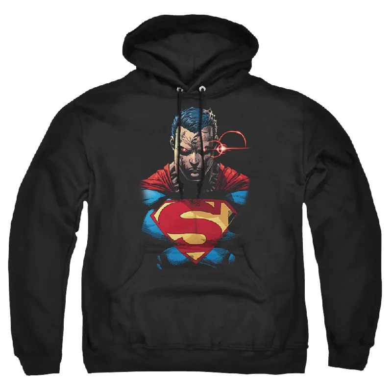 Superman Displeased - Pullover Hoodie Lantern Sleeve Elegant
