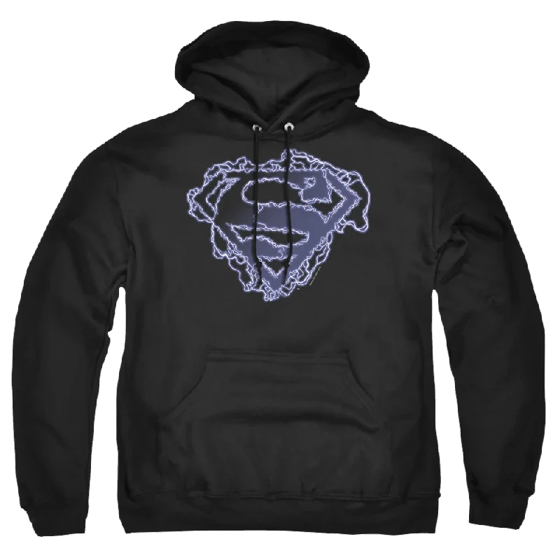 Superman Electric Supes Shield - Pullover Hoodie Bolero Style Sweater