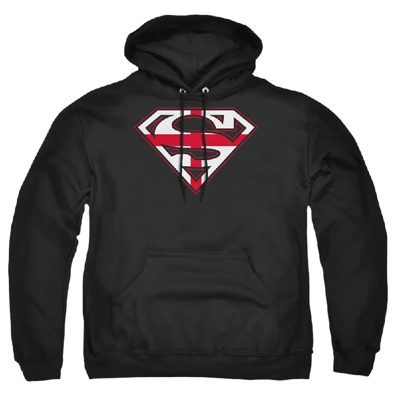 Superman English Shield - Pullover Hoodie One Shoulder Top