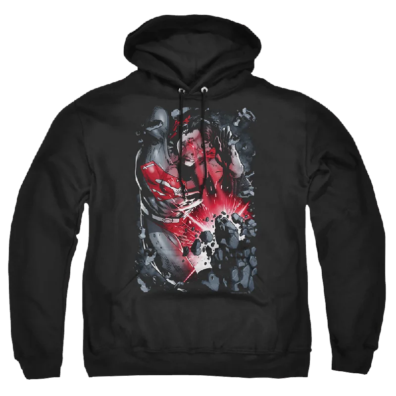 Superman Heat Blast - Pullover Hoodie Gathered Sleeve Pullover