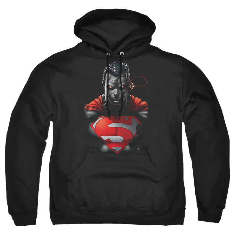 Superman Heat Vision Charged - Pullover Hoodie Long Bell Sleeve
