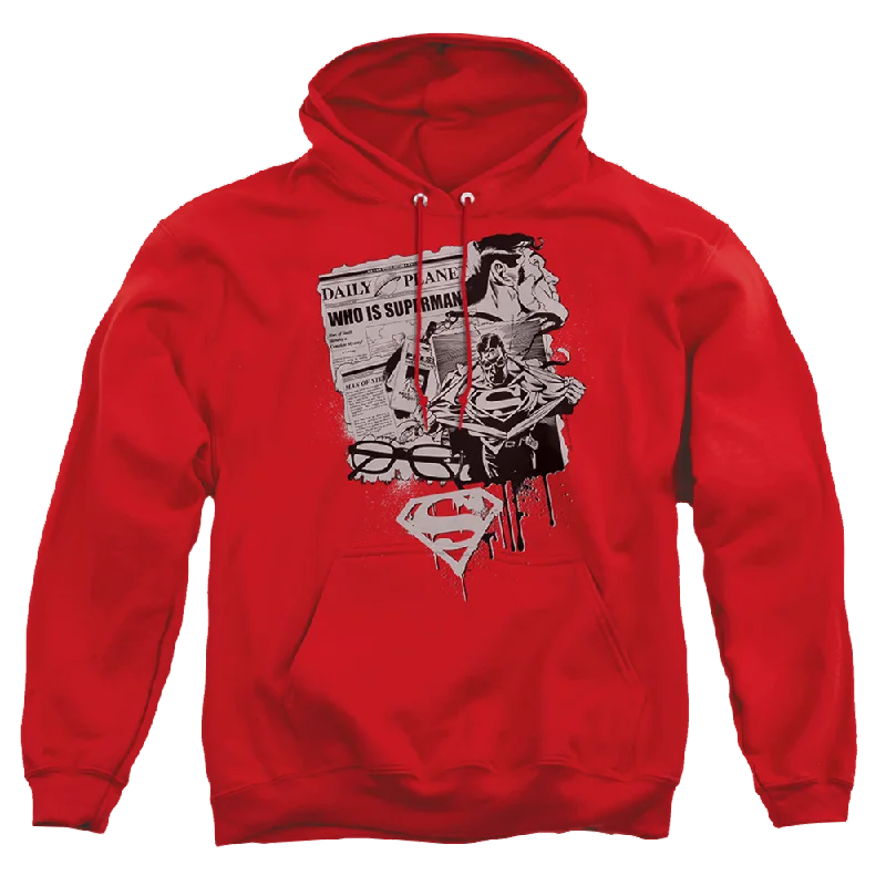 Superman Identity - Pullover Hoodie Square Neck Pullover