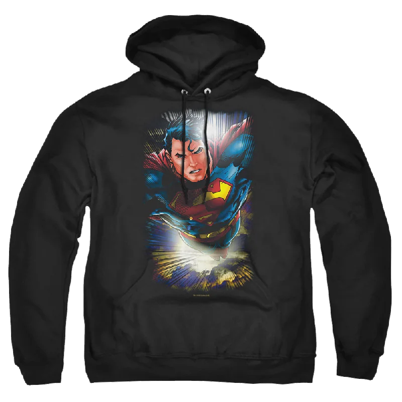 Superman In The Sky - Pullover Hoodie Zipper Front Cardigan