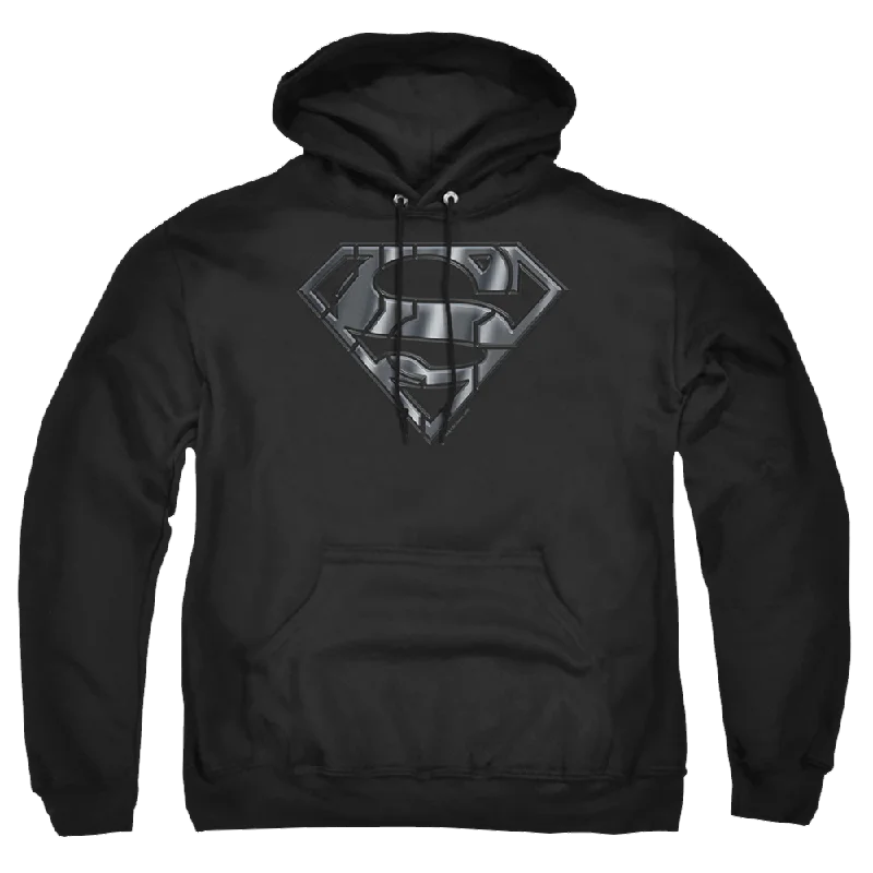 Superman Mech Shield - Pullover Hoodie Bardot Neck Top
