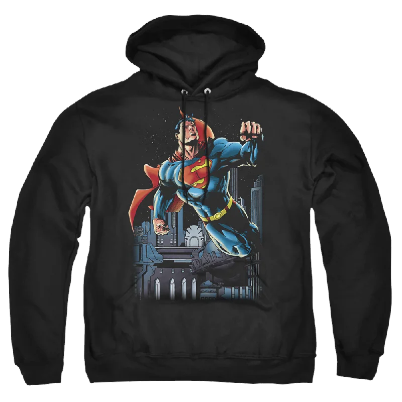 Superman Night Fight - Pullover Hoodie Bolero Style Sweater