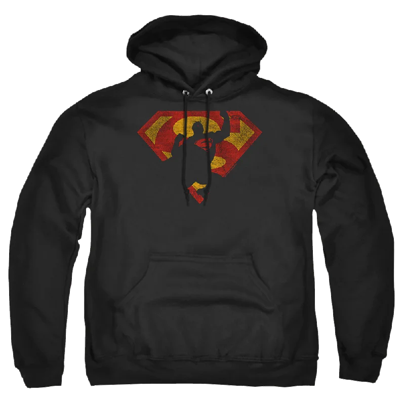 Superman S Shield Knockout - Pullover Hoodie Slouchy Comfort Pullover