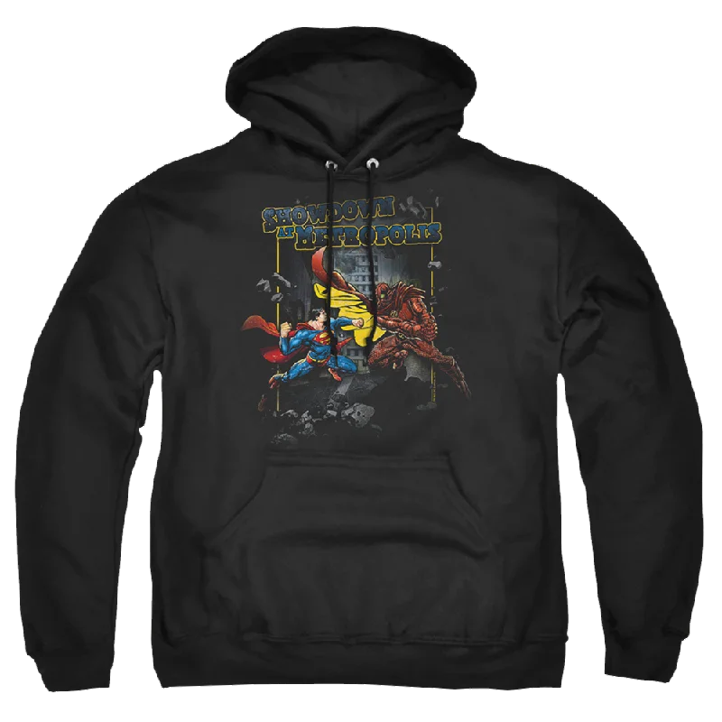 Superman Showdown - Pullover Hoodie Sheath Sleeve Elegant