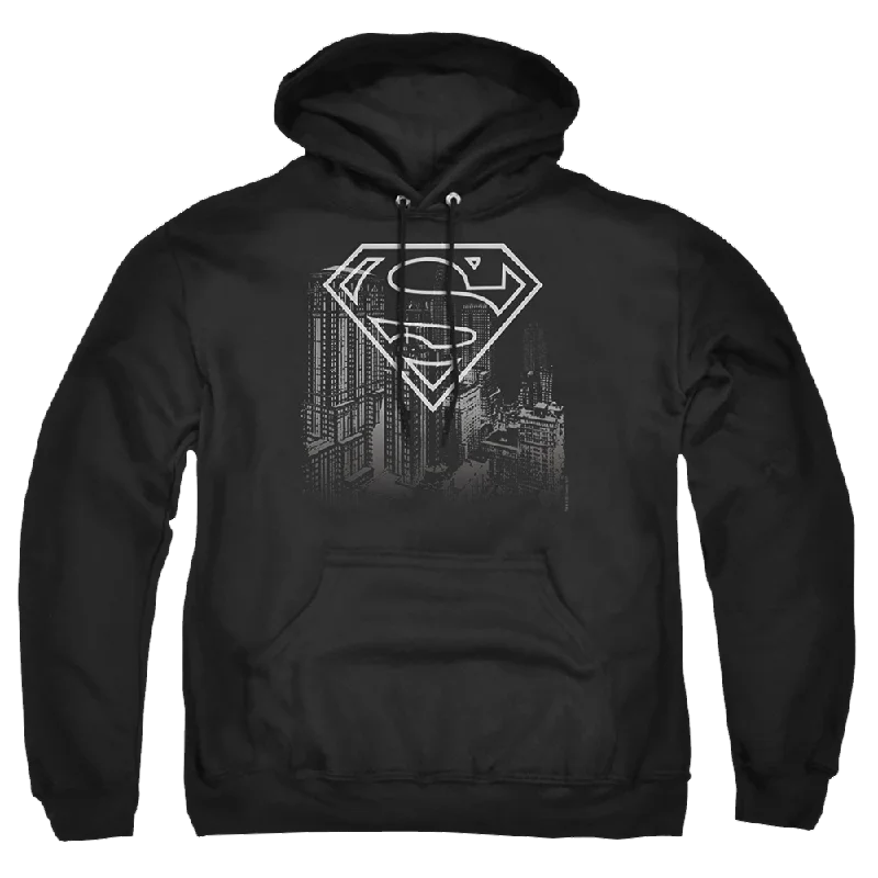 Superman Skyline - Pullover Hoodie Batwing Sleeve Top