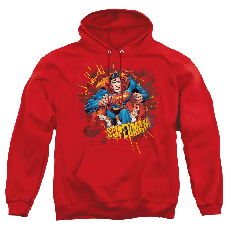Superman Sorry About The Wall - Pullover Hoodie Cold Shoulder Design