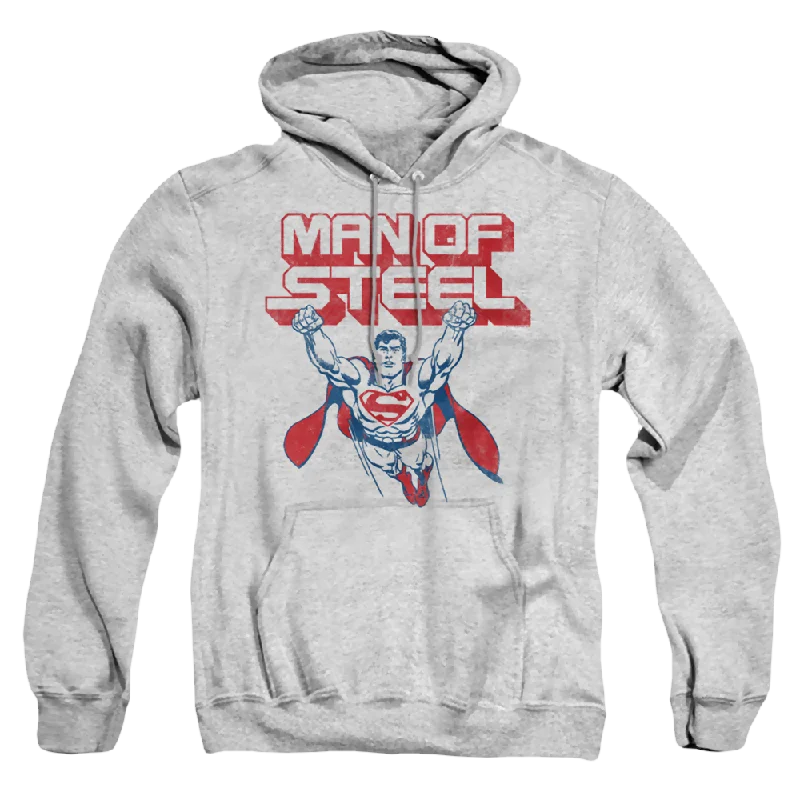 Superman Steel Retro - Pullover Hoodie Kimono Neck Pullover