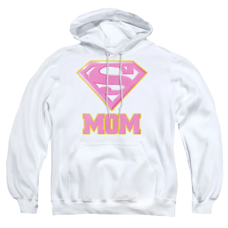 Superman Super Mom Pink - Pullover Hoodie Solo Sleeve Pullover