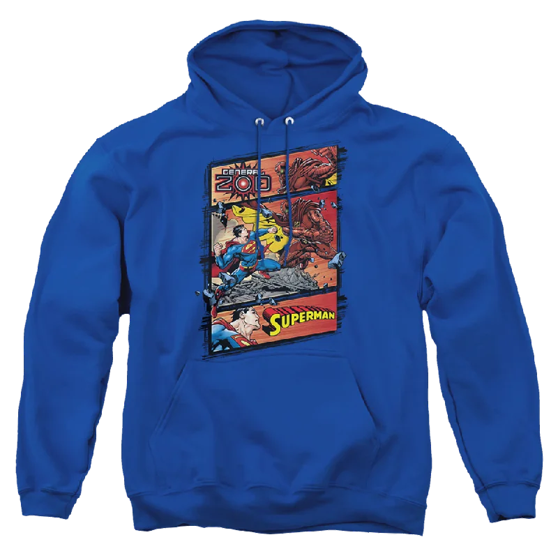 Superman Superman Vs Zod - Pullover Hoodie Slit Sleeve Stylish
