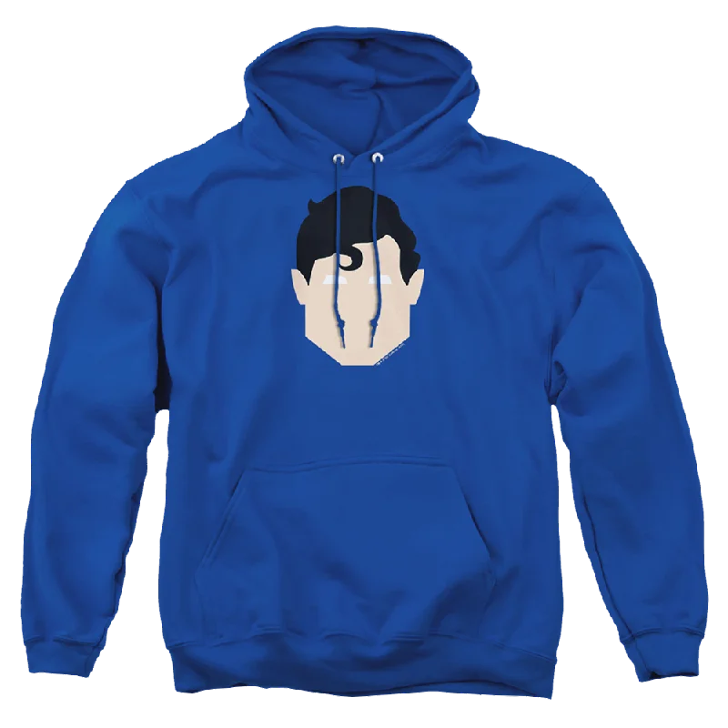 Superman Supes Head - Pullover Hoodie Textured Knit Design