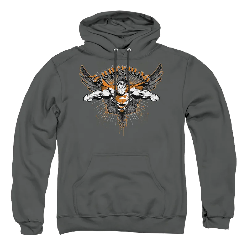 Superman Take Wing - Pullover Hoodie Asymmetrical Hem Sweater