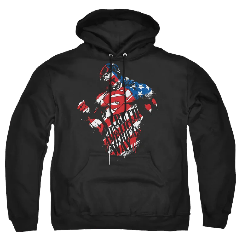 Superman The American Way - Pullover Hoodie Slouchy Comfort Pullover