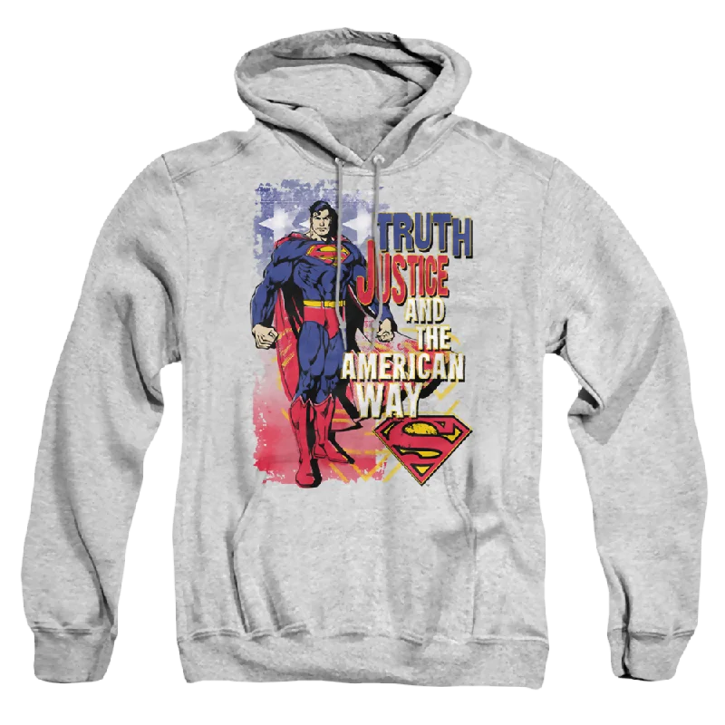 Superman Truth Justice - Pullover Hoodie Sarouel Sleeve Pullover
