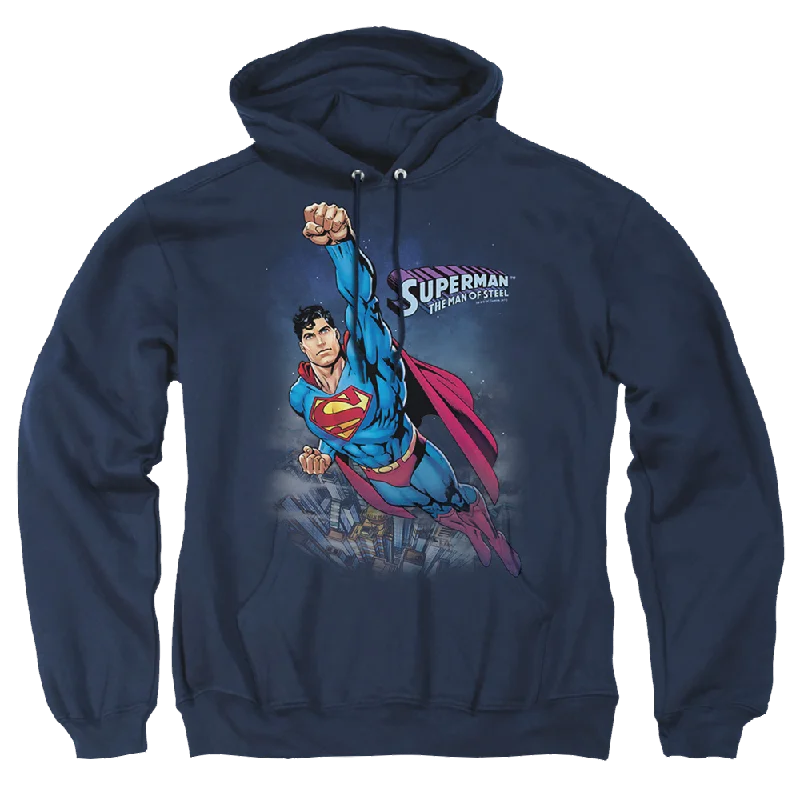 Superman Twilight Flight - Pullover Hoodie Three Quarter Sleeve