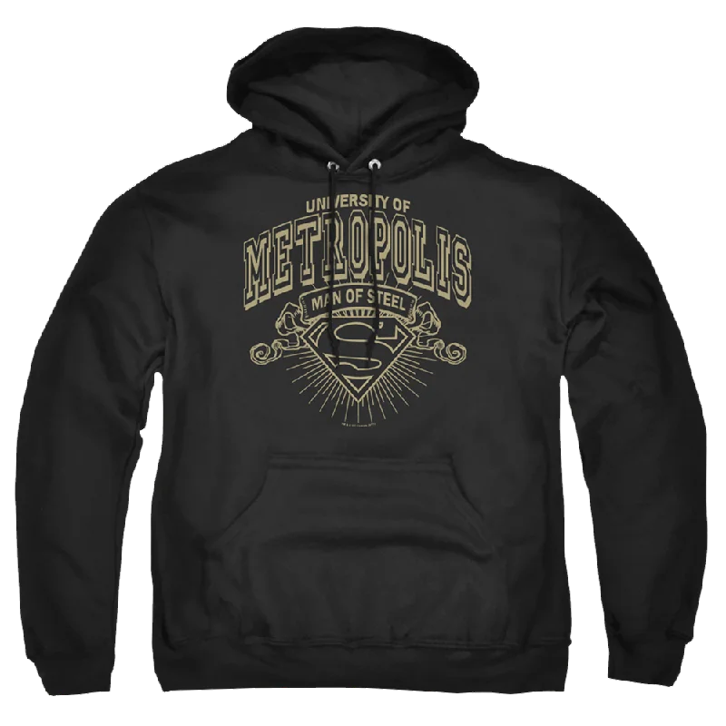 Superman University Of Metropolis - Pullover Hoodie Hooded Pullover Sweater