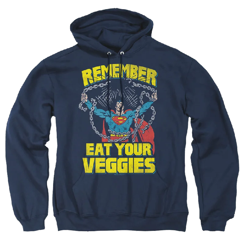 Superman Veggie Power - Pullover Hoodie Solo Sleeve Pullover