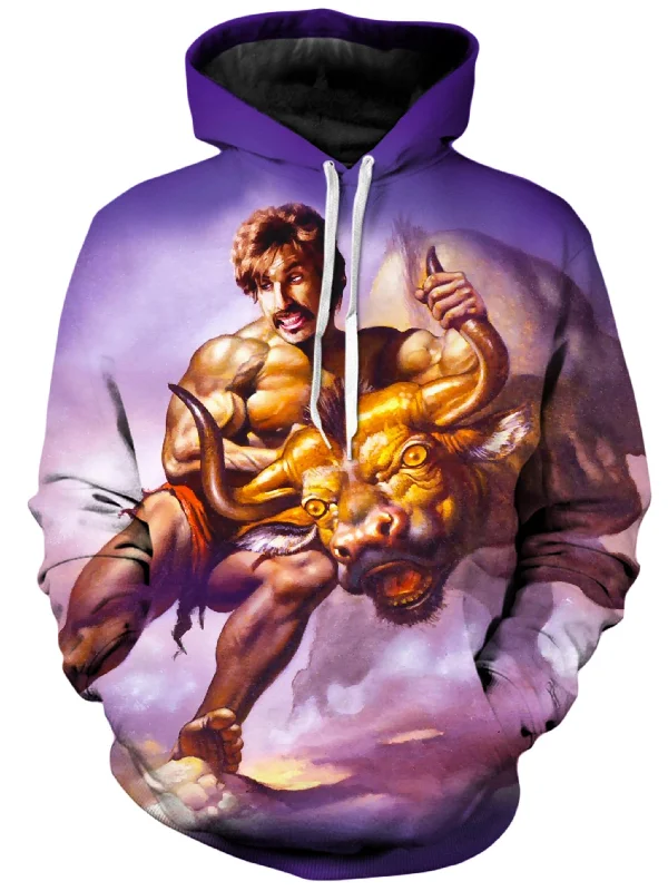 Taking the Bull by the Horns Unisex Hoodie Hoodie with Hem Ribbing Snug Secure