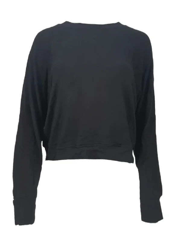 TEREZ Women's Black Brushed Jersey Sweater #23428276 NWT Stretchy Elastic Breathable TEREZ Women's Black Brushed Jersey Sweater #23428276 NWT Stretchy Elastic Breathable