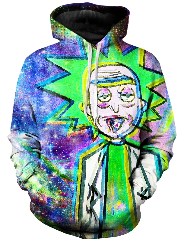Trippy Rick Unisex Hoodie Hoodie with Full-Zip Functional Layering