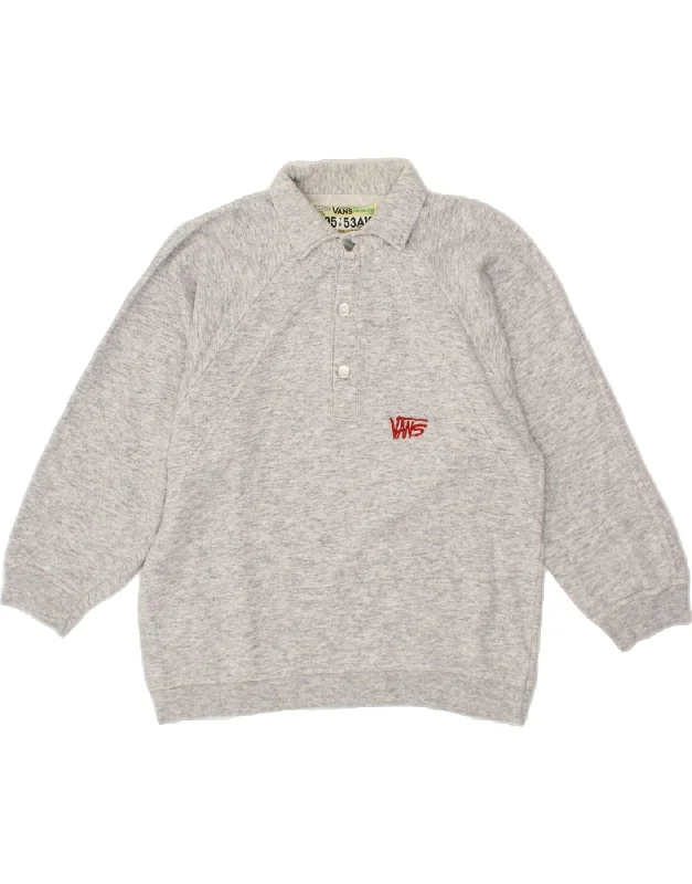 VANS Mens Polo Neck Sweatshirt Jumper XL Grey Cotton Hoodie with Pocket Utility Practical VANS Mens Polo Neck Sweatshirt Jumper XL Grey Cotton Hoodie with Pocket Utility Practical
