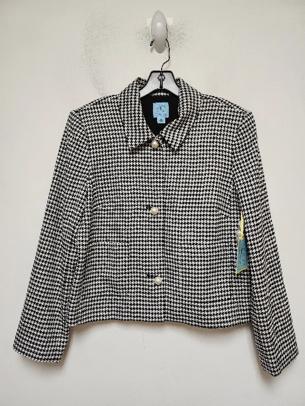 Blazer By Cece In Black & White, Size: L Women's Unique Blazer