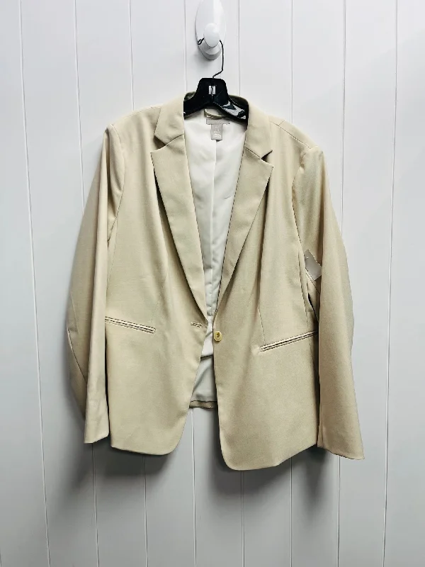Blazer By H&m In Cream, Size: Xl Women's Premium Blazer