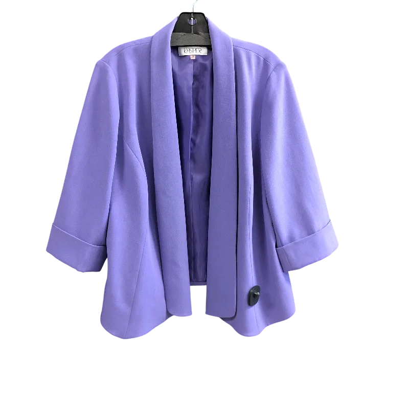 Blazer By Kasper In Purple, Size: 14 Women's Patchwork Suit