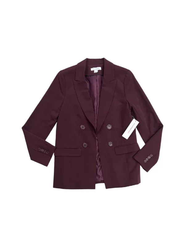 Blazer By Liz Claiborne In Purple, Size: 6 Summer Women's Jacket