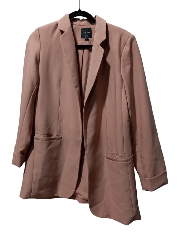 Blazer By Love Tree In Pink, Size: L Women's Solid Blazer