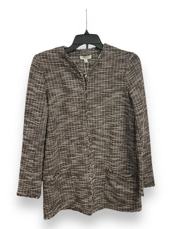 Blazer By Max Studio In Brown & White, Size: S Women's Plaid Suit