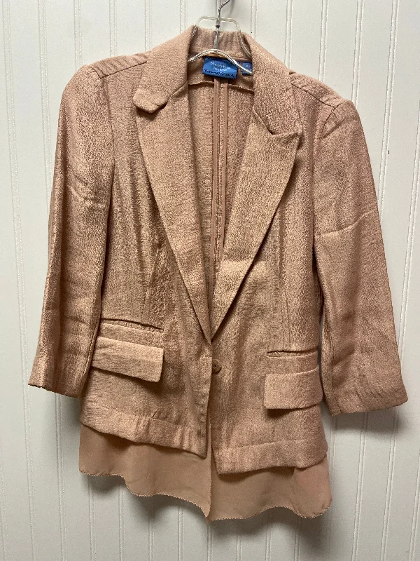 Blazer By Simply Vera In Rose Gold, Size: Xs Women's Custom Jacket
