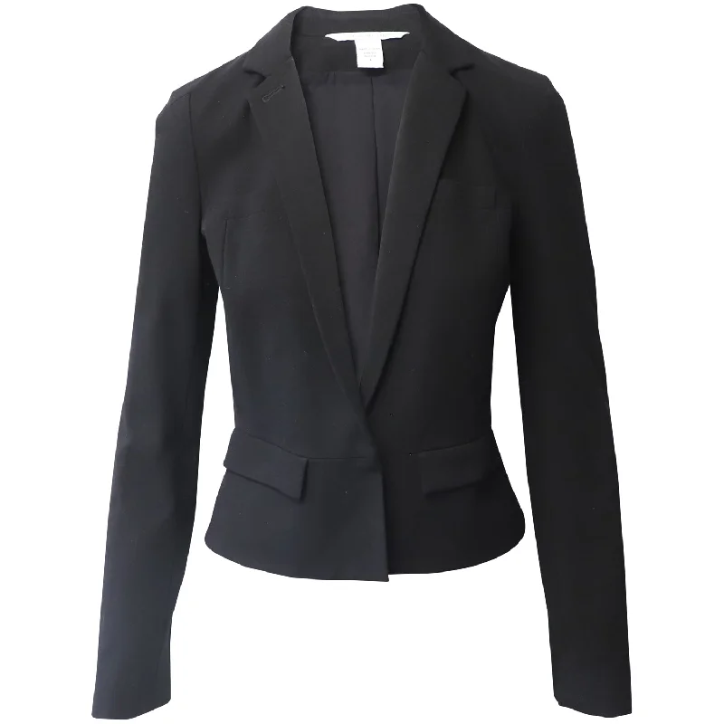 Diane Von Furstenberg Slim-Fit Blazer in Black Viscose Women's Simple Blazer
