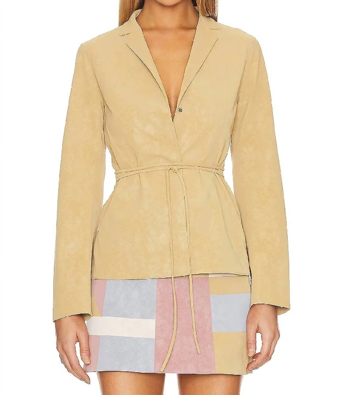 Nico Blazer In Tan Women's Premium Blazer
