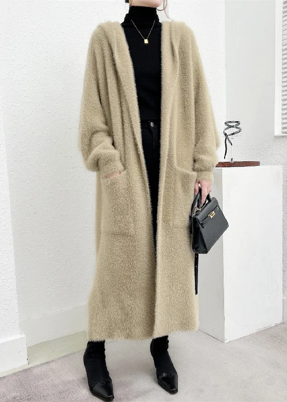 Apricot Pockets Mink Hair Knitted Loose Cardigan Hooded Fall Button Cardigan Zip Cardigan Pullover Cardigan Apricot Pockets Mink Hair Knitted Loose Cardigan Hooded Fall Button Cardigan Zip Cardigan Pullover Cardigan