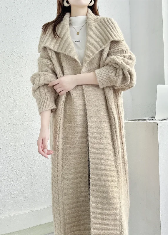 Modern Khaki Peter Pan Collar Thick Knit Loose Cardigans Fall Cable Knit Ribbed Knit Lace Knit Modern Khaki Peter Pan Collar Thick Knit Loose Cardigans Fall Cable Knit Ribbed Knit Lace Knit
