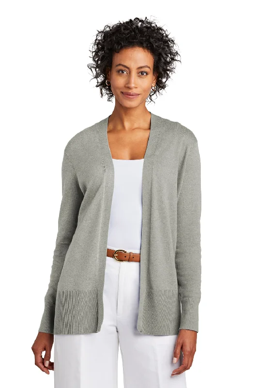 Brooks Brothers Womens Long Sleeve Cardigan Sweater - Heather Light Shadow Grey Terry Terry Cloth Terry Knit Brooks Brothers Womens Long Sleeve Cardigan Sweater - Heather Light Shadow Grey Terry Terry Cloth Terry Knit