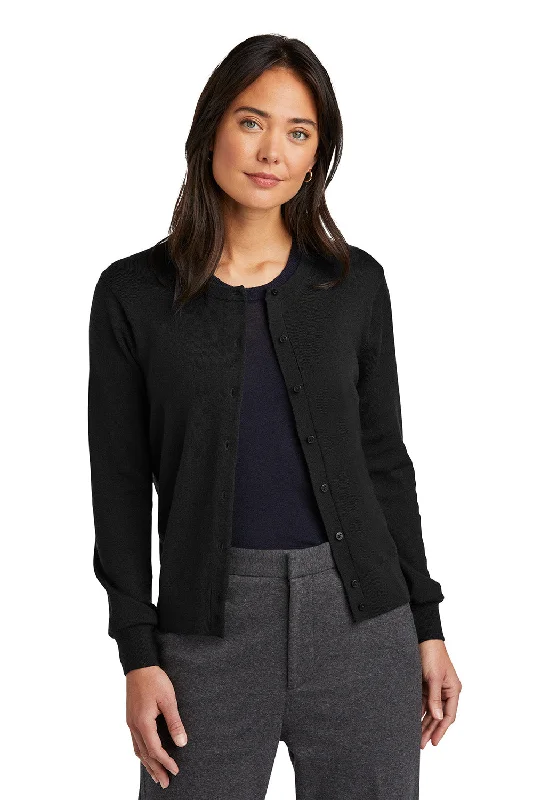 Brooks Brothers Womens Merino Long Sleeve Button Front Cardigan Sweater - Deep Black - COMING SOON Asymmetrical,ymmetric Pencil Cardigan