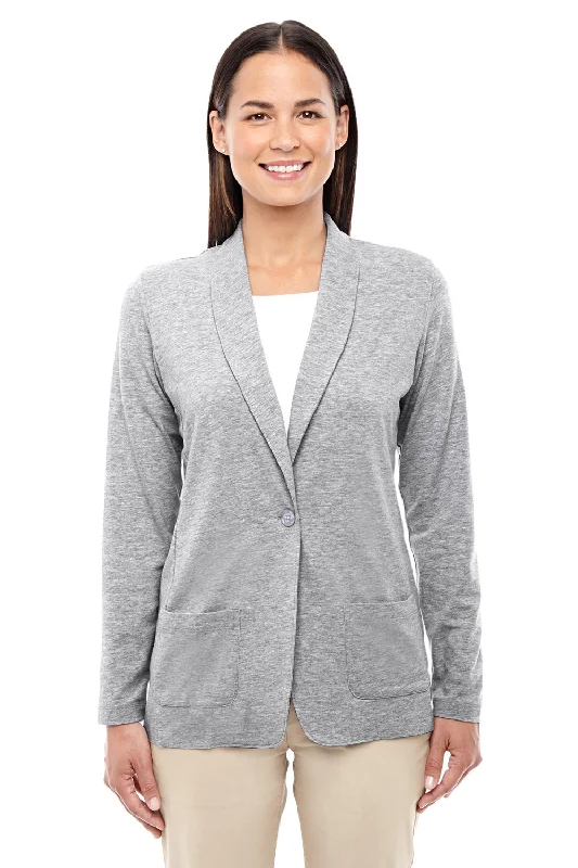 Devon & Jones Womens Perfect Fit Cardigan Sweater - Heather Grey Handmade Hand-knitted Hand-woven Devon & Jones Womens Perfect Fit Cardigan Sweater - Heather Grey Handmade Hand-knitted Hand-woven