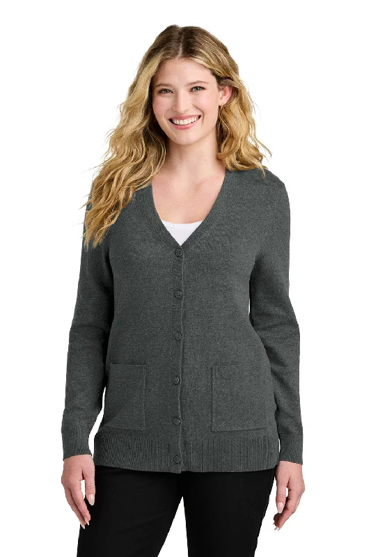 Port Authority Womens Easy Care Button Front Long Sleeve Cardigan Sweater w/ Pockets - Heather Charcoal Grey - COMING SOON Jersey Fabric Tulle Fabric Batik Fabric Port Authority Womens Easy Care Button Front Long Sleeve Cardigan Sweater w/ Pockets - Heather Charcoal Grey - COMING SOON Jersey Fabric Tulle Fabric Batik Fabric