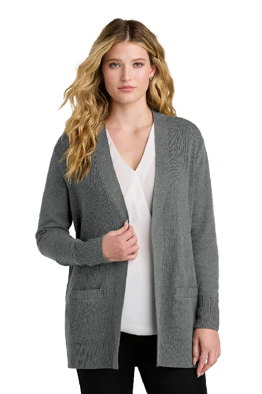 Port Authority Womens Easy Care Open Front Long Sleeve Cardigan Sweater w/ Pockets - Heather Medium Grey - COMING SOON Button Cardigan Zip Cardigan Pullover Cardigan Port Authority Womens Easy Care Open Front Long Sleeve Cardigan Sweater w/ Pockets - Heather Medium Grey - COMING SOON Button Cardigan Zip Cardigan Pullover Cardigan