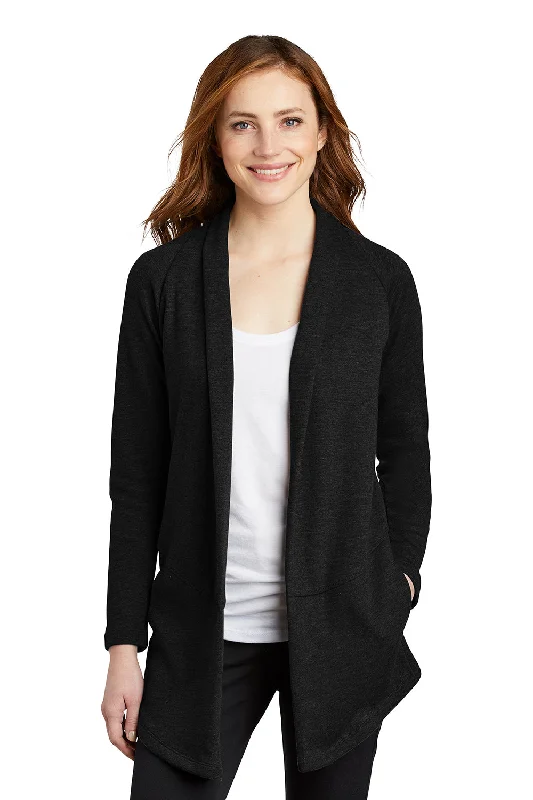 Port Authority Womens Long Sleeve Cardigan Sweater - Deep Black Elegant Classic Vintage Port Authority Womens Long Sleeve Cardigan Sweater - Deep Black Elegant Classic Vintage