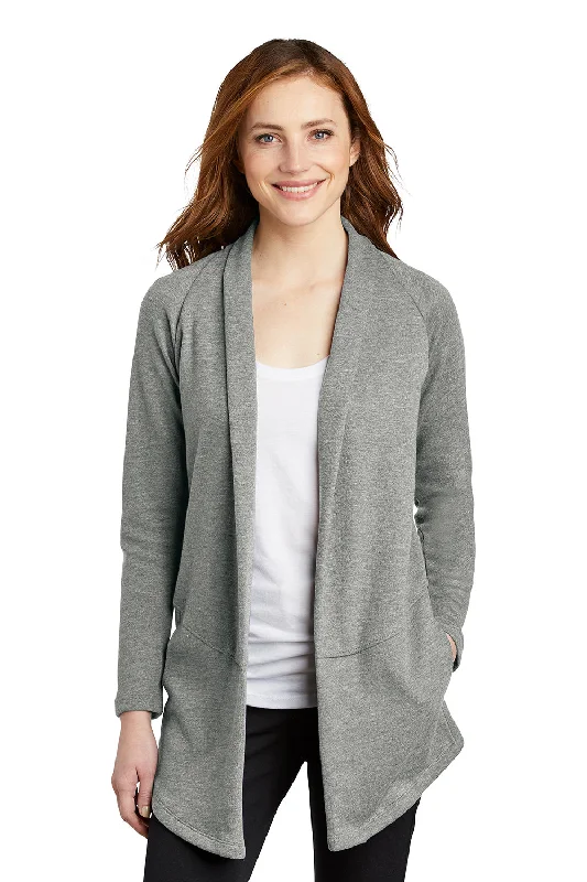 Port Authority Womens Long Sleeve Cardigan Sweater - Heather Medium Grey Sequined Glittery Shiny Port Authority Womens Long Sleeve Cardigan Sweater - Heather Medium Grey Sequined Glittery Shiny