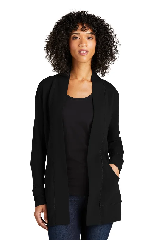 Port Authority Womens Microterry Snag Resistant Long Sleeve Cardigan Sweater - Deep Black Layered Multi-layer Single Layer Port Authority Womens Microterry Snag Resistant Long Sleeve Cardigan Sweater - Deep Black Layered Multi-layer Single Layer