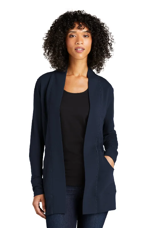Port Authority Womens Microterry Snag Resistant Long Sleeve Cardigan Sweater - River Navy Blue Collared Crew Neck Turtle Neck Port Authority Womens Microterry Snag Resistant Long Sleeve Cardigan Sweater - River Navy Blue Collared Crew Neck Turtle Neck