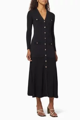 Ribbed Knit Cardigan Dress Lightweight Heavyweight Midweight