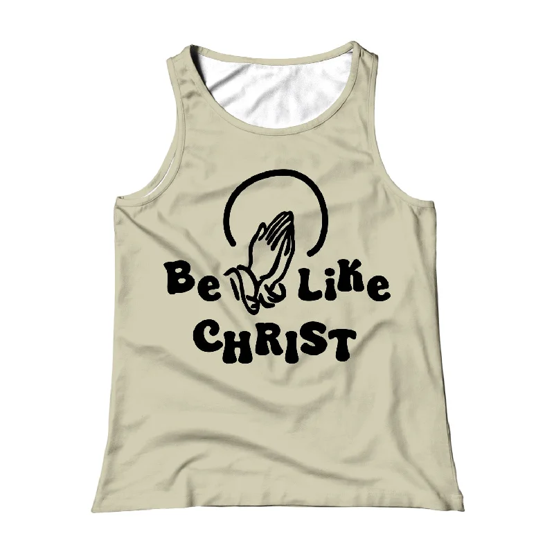 Be Like Christ All Over Print Unisex Tank Top beige tank top