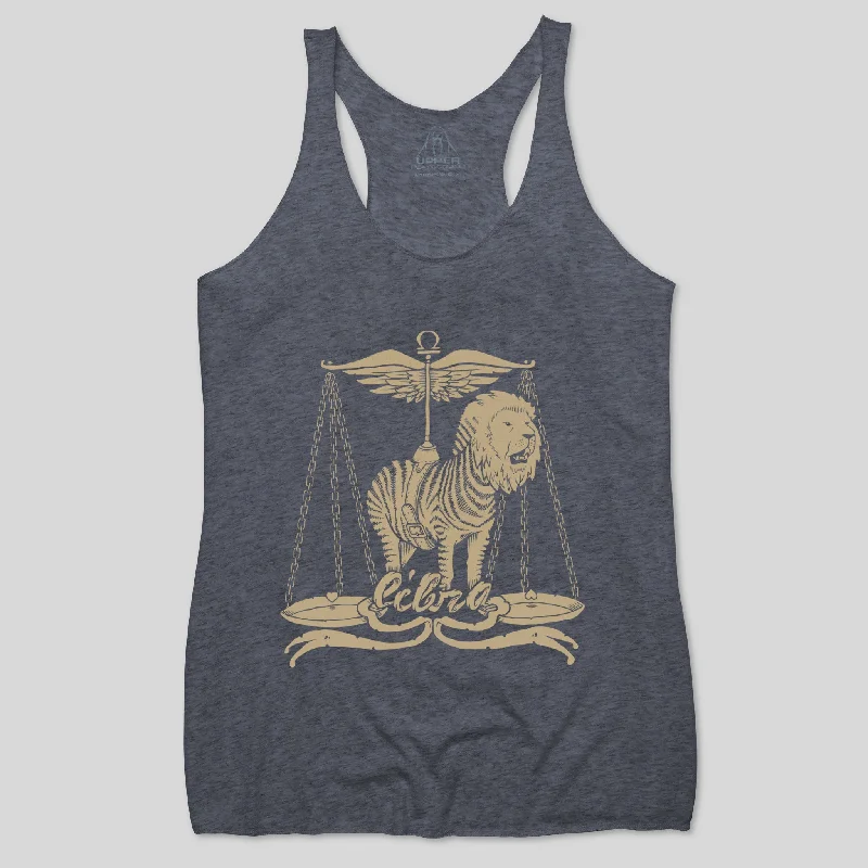 LIBRA  WOMEN'S RACERBACK TANK peach tank top